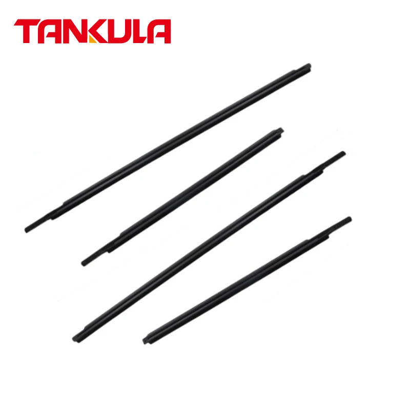 New 4Pcs Car Outside Seal Belt 68210-0D110 68160-0D110 Window Weather Stripping Trim Window Moulding For Toyota Vios 2008