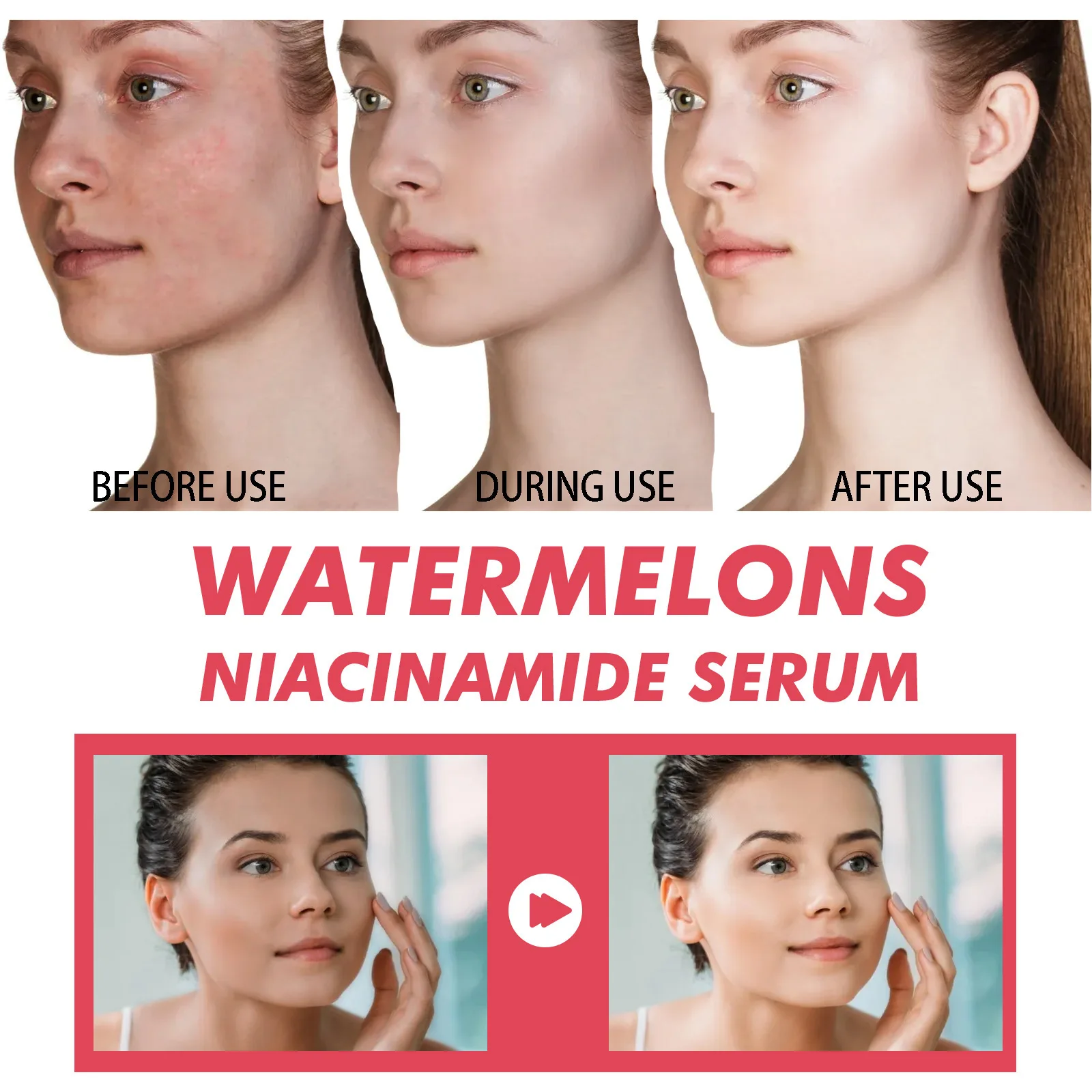 Hot Selling High Quality Skin Facial Care Hydrating Moisturizing Brightening Serum Watermelons Nicotinamide Serum For Face