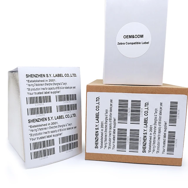 Клейкие этикетки Fanfold для принтера 4X6 Прямая поставка наклейки Usps Fba Ups Ebay белый ярлык
