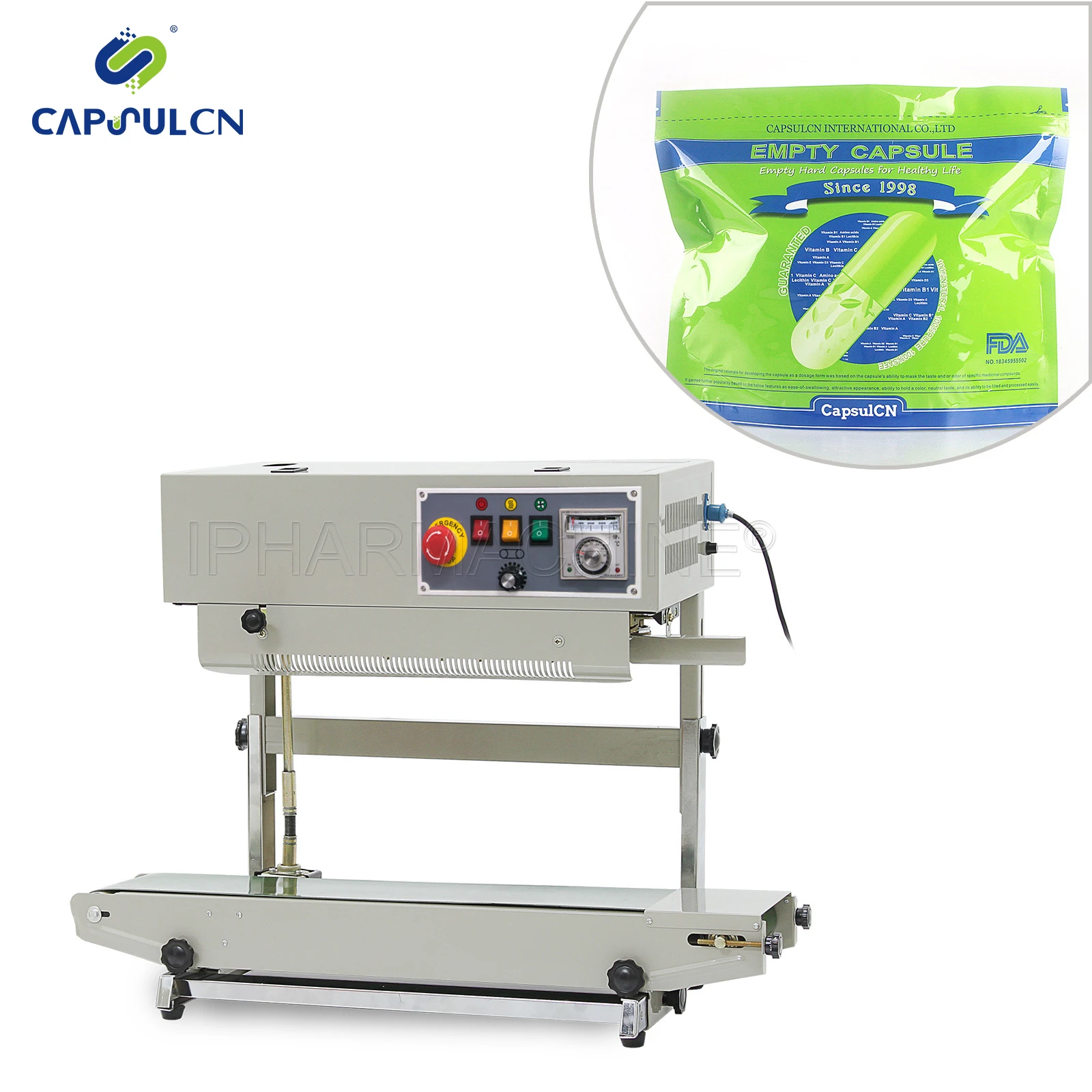 Industrial continuous band sealer plastic bag soild ink sealing machine ,expanded food band sealer