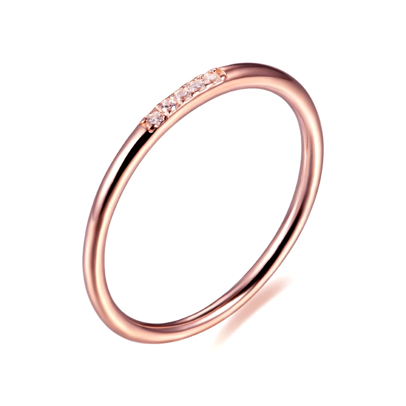 Fine Circle high quality silver rose gold ring S925 high quality jewelry 5A zircon inlaid main ring popular closed ring