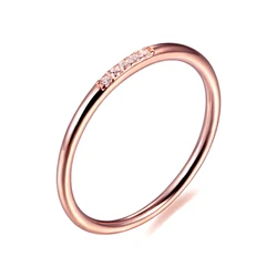 Fine Circle high quality silver rose gold ring S925 high quality jewelry 5A zircon inlaid main ring popular closed ring