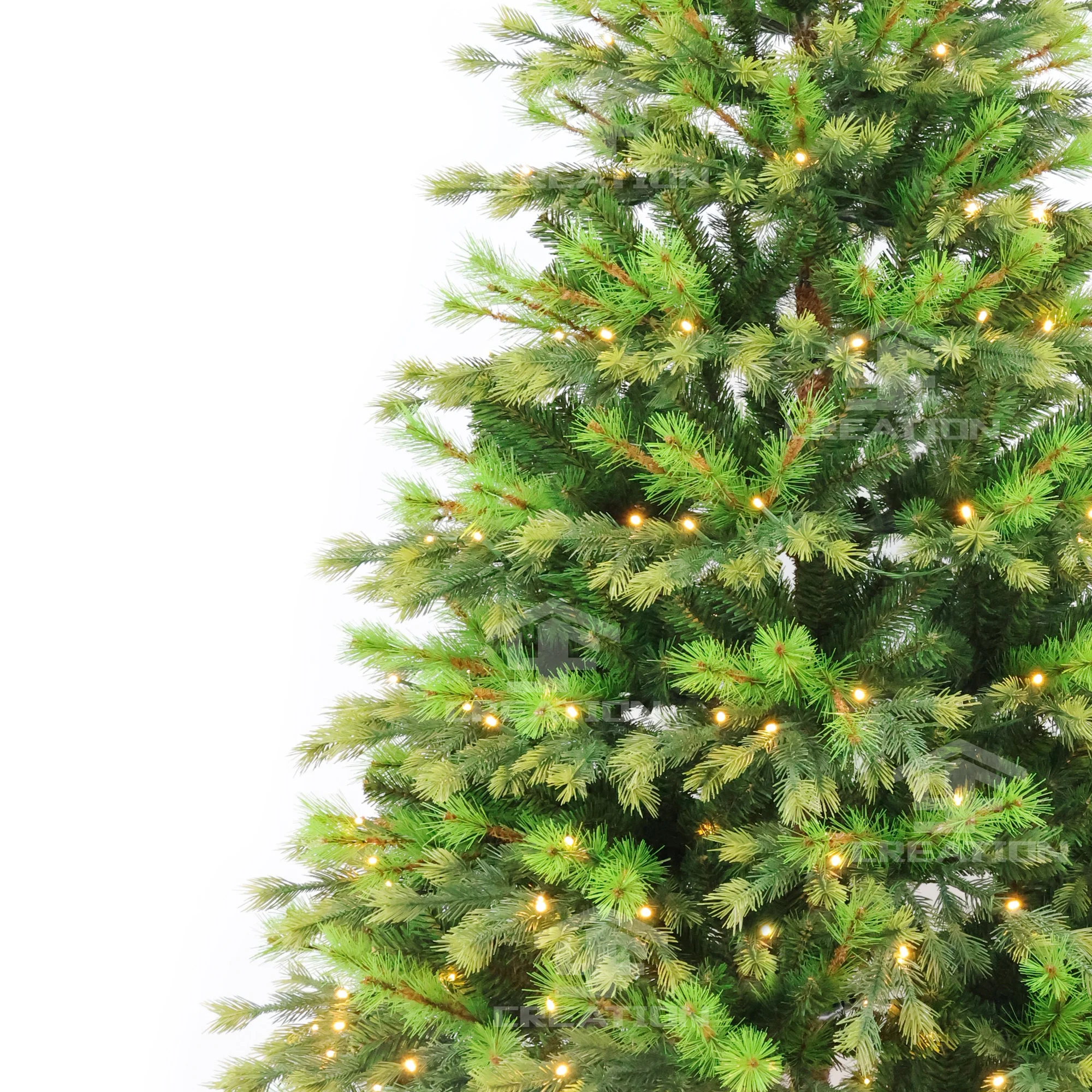 YFCreation New Year Green PVC PE Mixed Artificial Christmas Tree Pre Lit Home Decoration 2023 Navidad Xmax Tree
