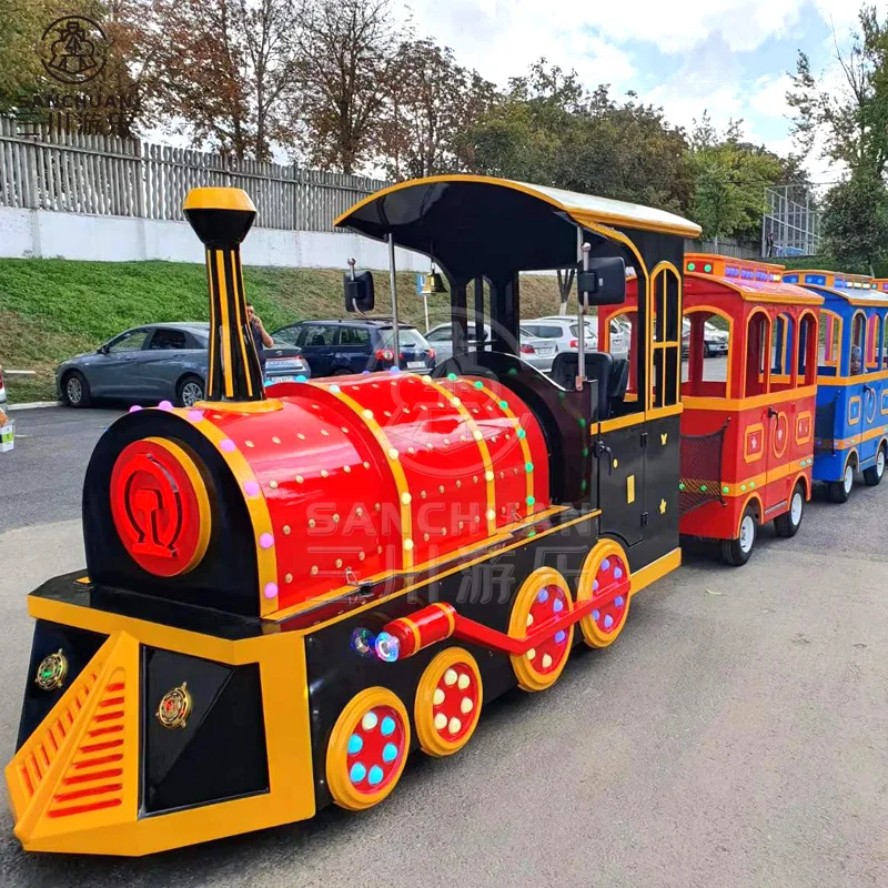 Профессиональный производитель, детские аттракционы, Электрический туристический поезд без следов для продажи