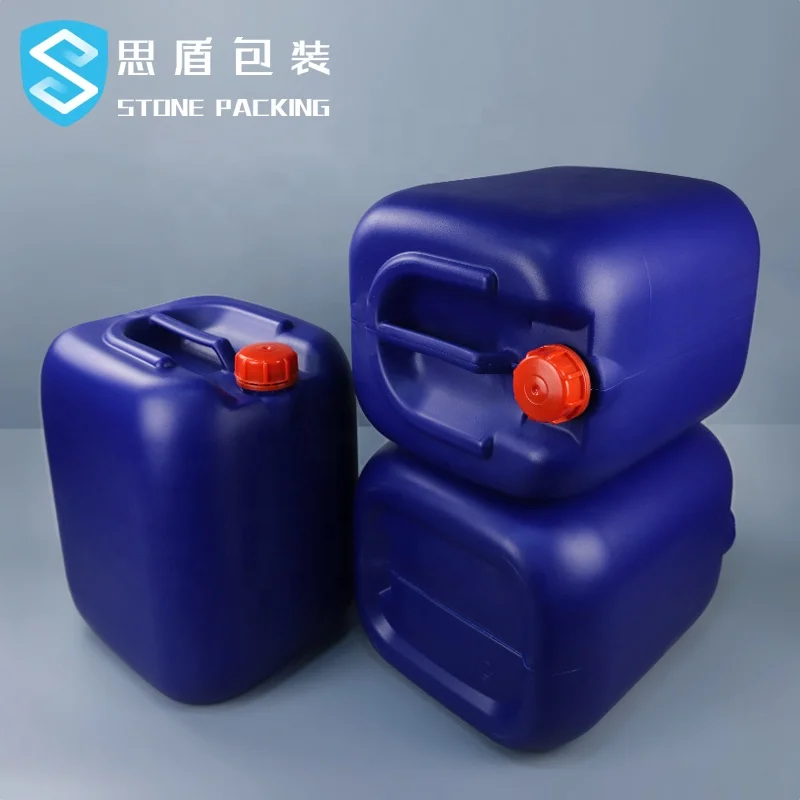 30 л пластиковый цилиндр синий квадратный jerrycan HDPE литров химический барабан кг