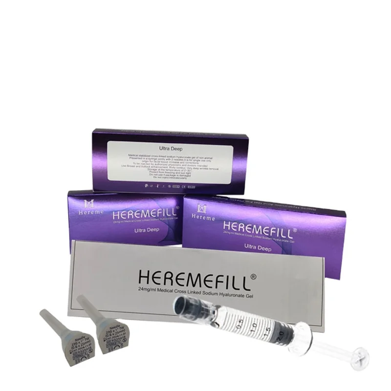 Heremefill anti aging wrinkle 1ml cross linked body filler hyaluronic acid injectable dermal filler face injection