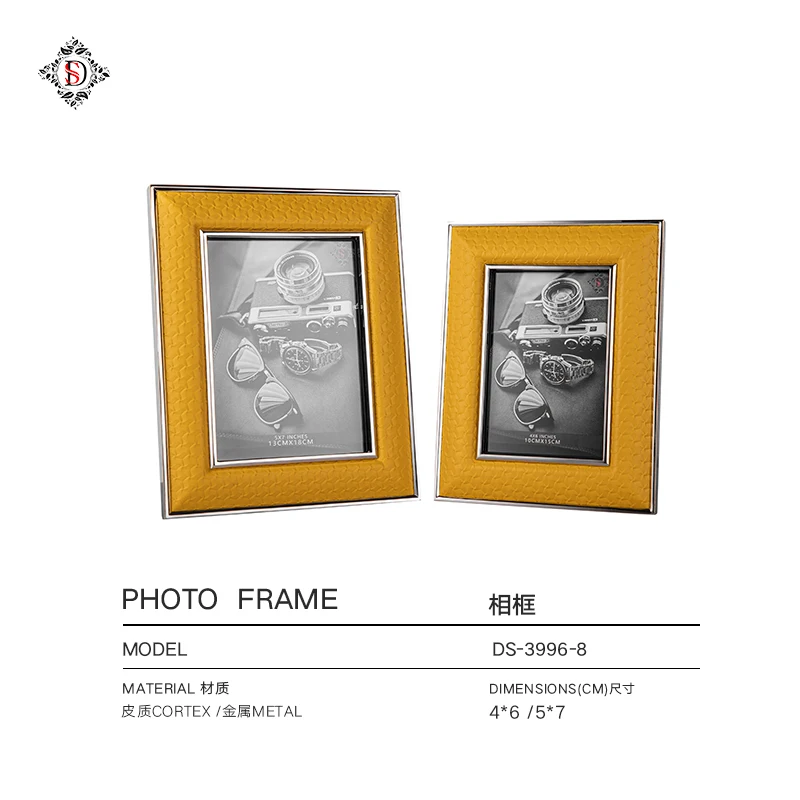 Photo frame custom creative leather line photo frame set 6 inch 7 inch Nordic home decoration desktop picture frame ornaments