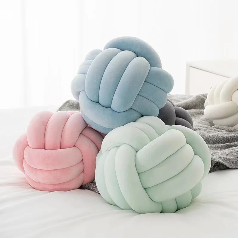 Hot Sale Floral Star Shape Coral Velvet Strong Support Knotted Home Decorative lounge Sofa Chair Cushion Pillow