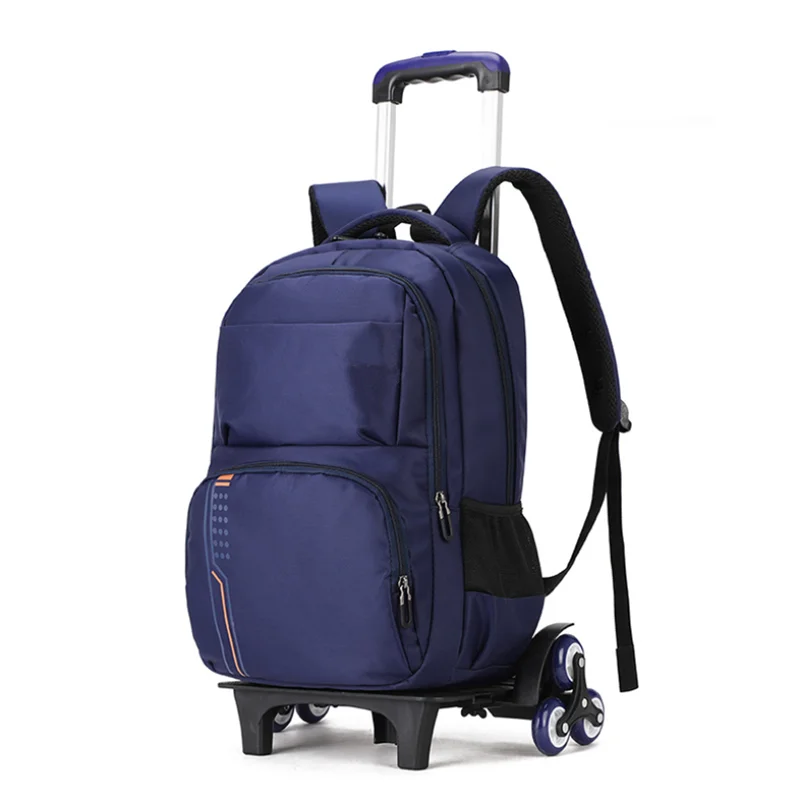 Primary school students custom waterproof wheeled detachable backpack luggage trolley bags