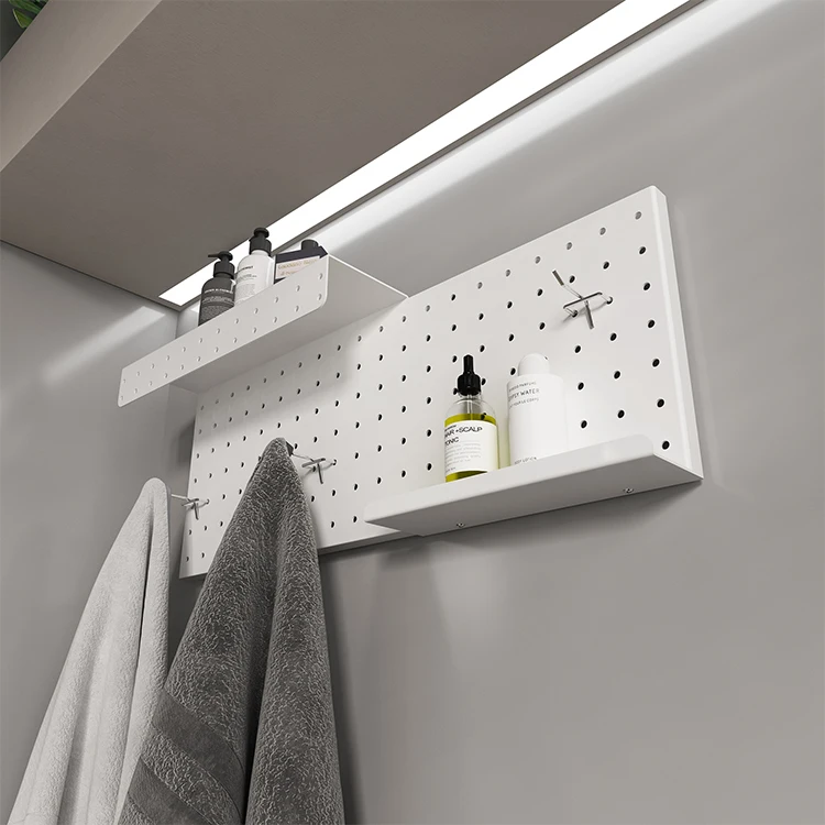 Multifunctional Home Room Organizer Decor Shelf Hole Board Free Punching Hole Plate Wall Decoration Storage Rack