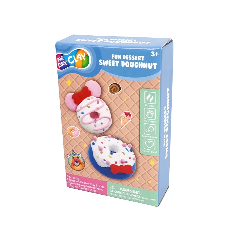 OEM/ODM Competitive Price Most Popular Super Light Clay Toys Magic Foam Clay Making Slime Modeling Clay Kit- Sweet doughnut