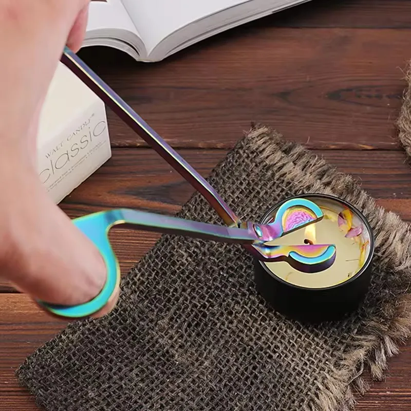 Hot Sale Stainless steel Candle wick trimmer wick scissors round head candlewick cutter