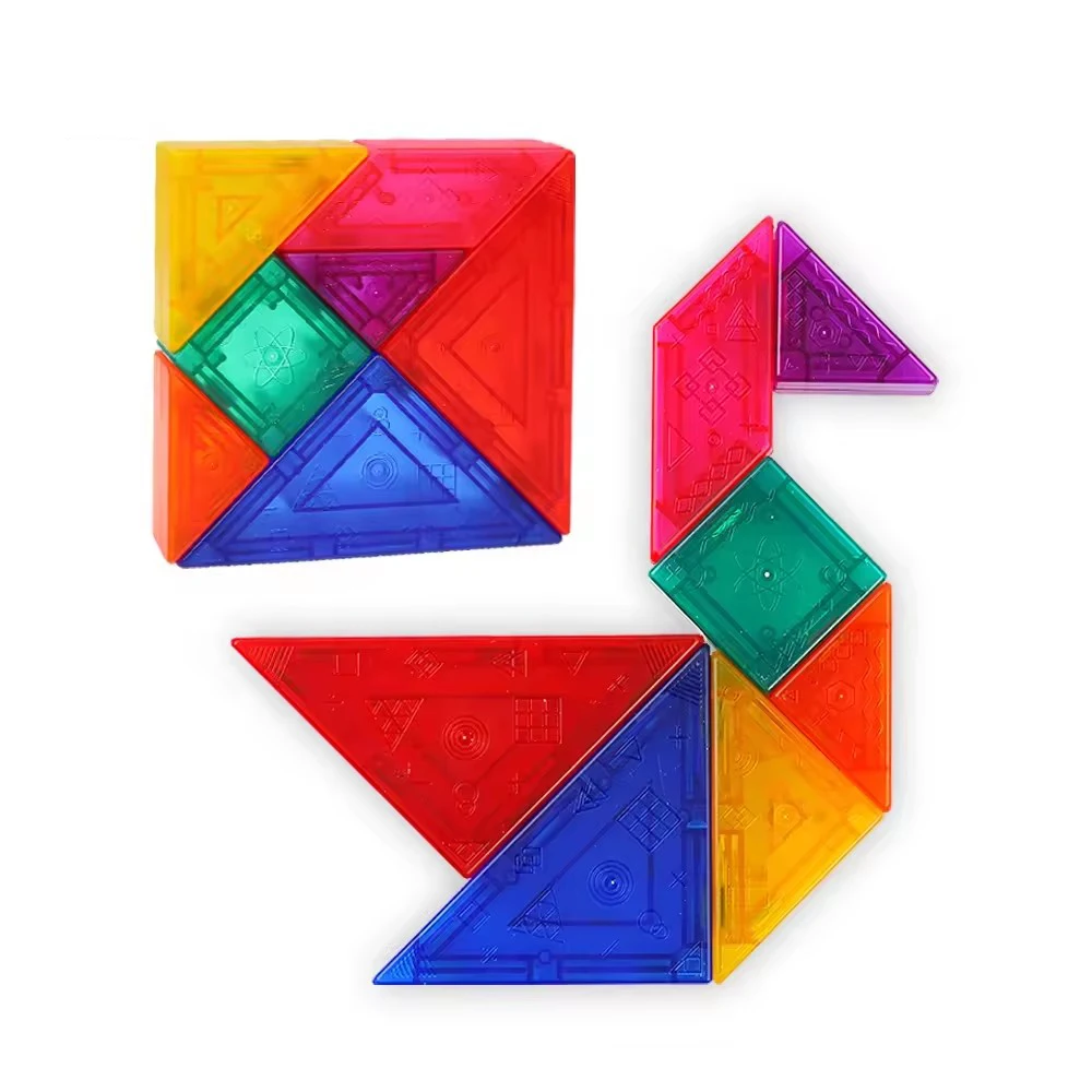 Развивающая детская магнитная головоломка с танграммой геометрический конструктор игрушка для малышей головоломки