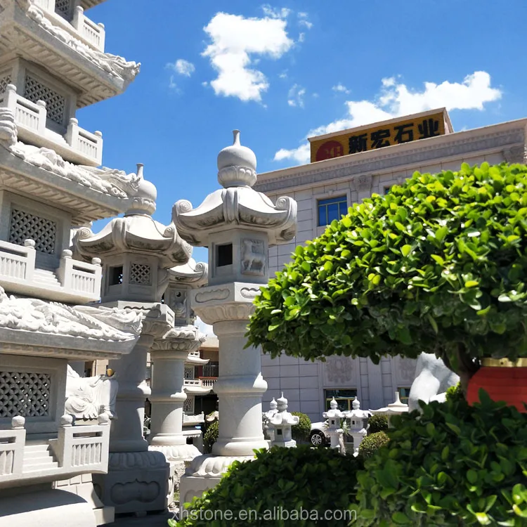 Japanese Style Customized Size Garden Outdoor Decorative Natural Stone Large KASUGA Pagoda Lantern Light