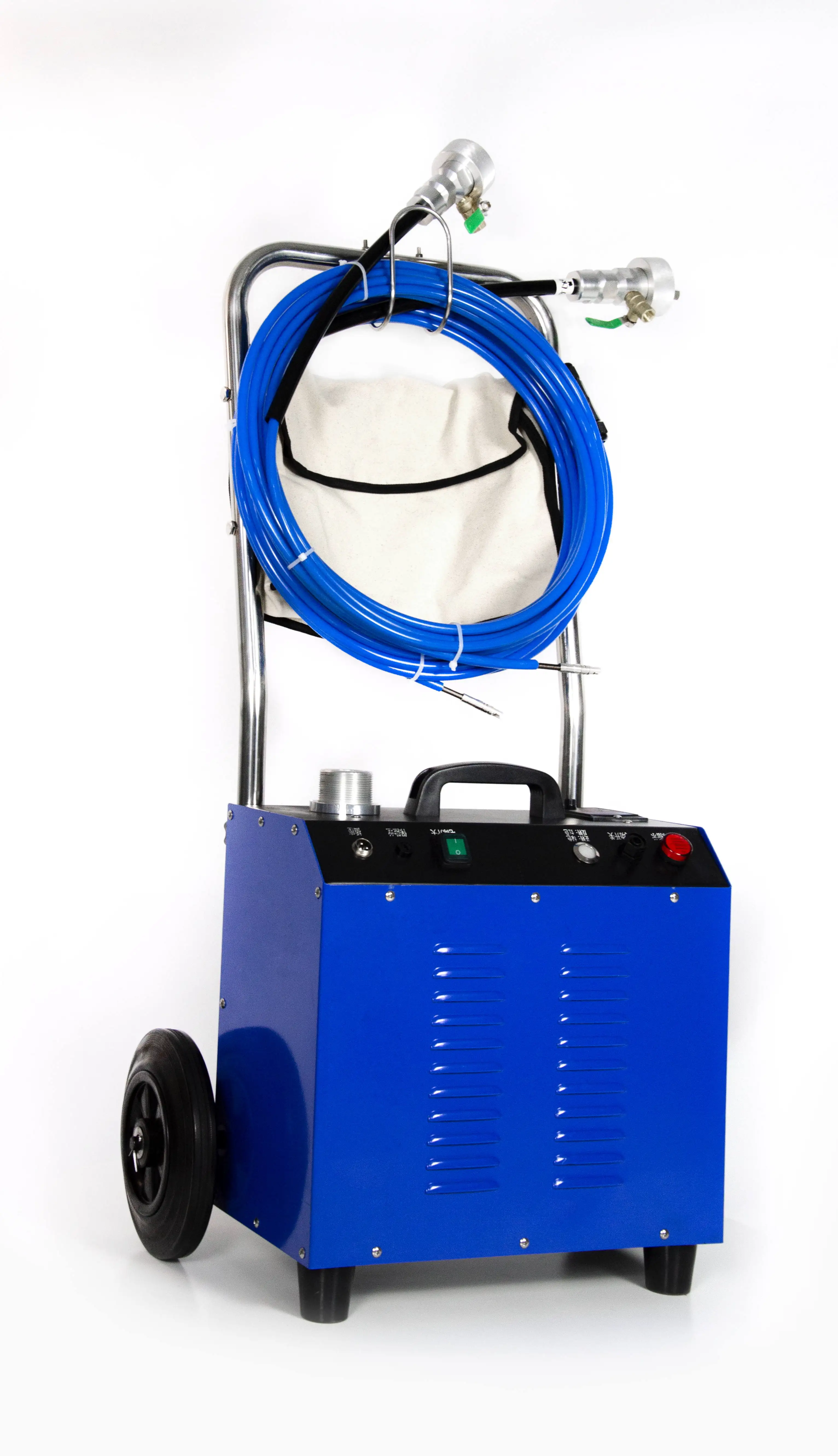 KT-202 condenser chiller and heat exchanger  tube cleaner machine spray water while brushing