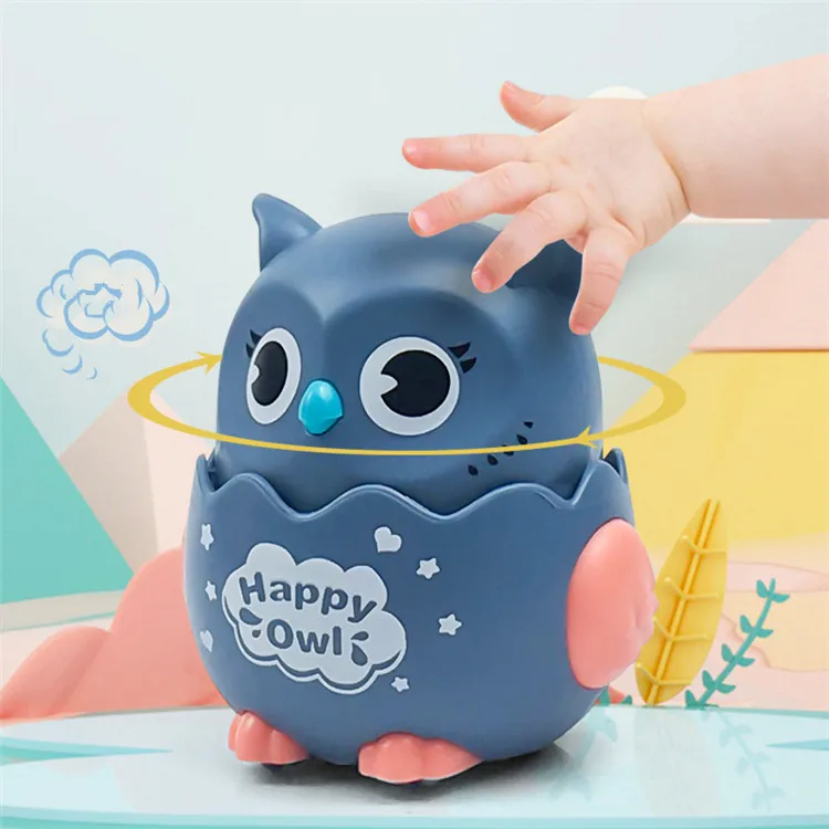 
Hot selling creative owl pull back press slip toy cute animal mini toys 