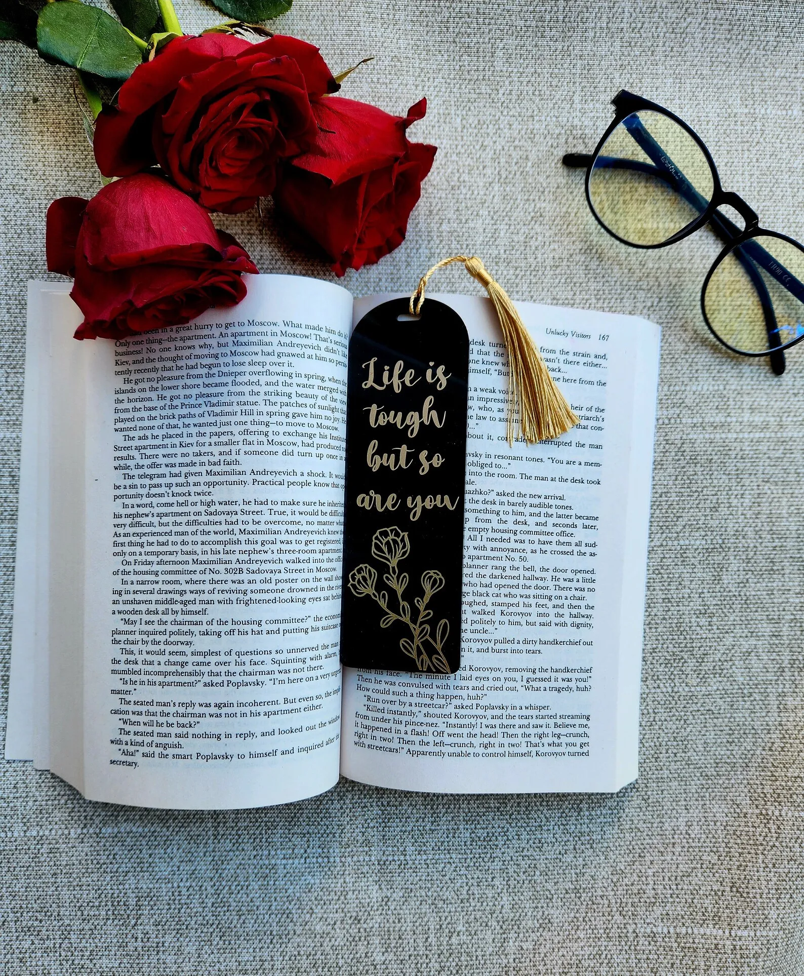 Custom Acrylic Bookmark Gift Plastic Book Mark for Book Lover Reader