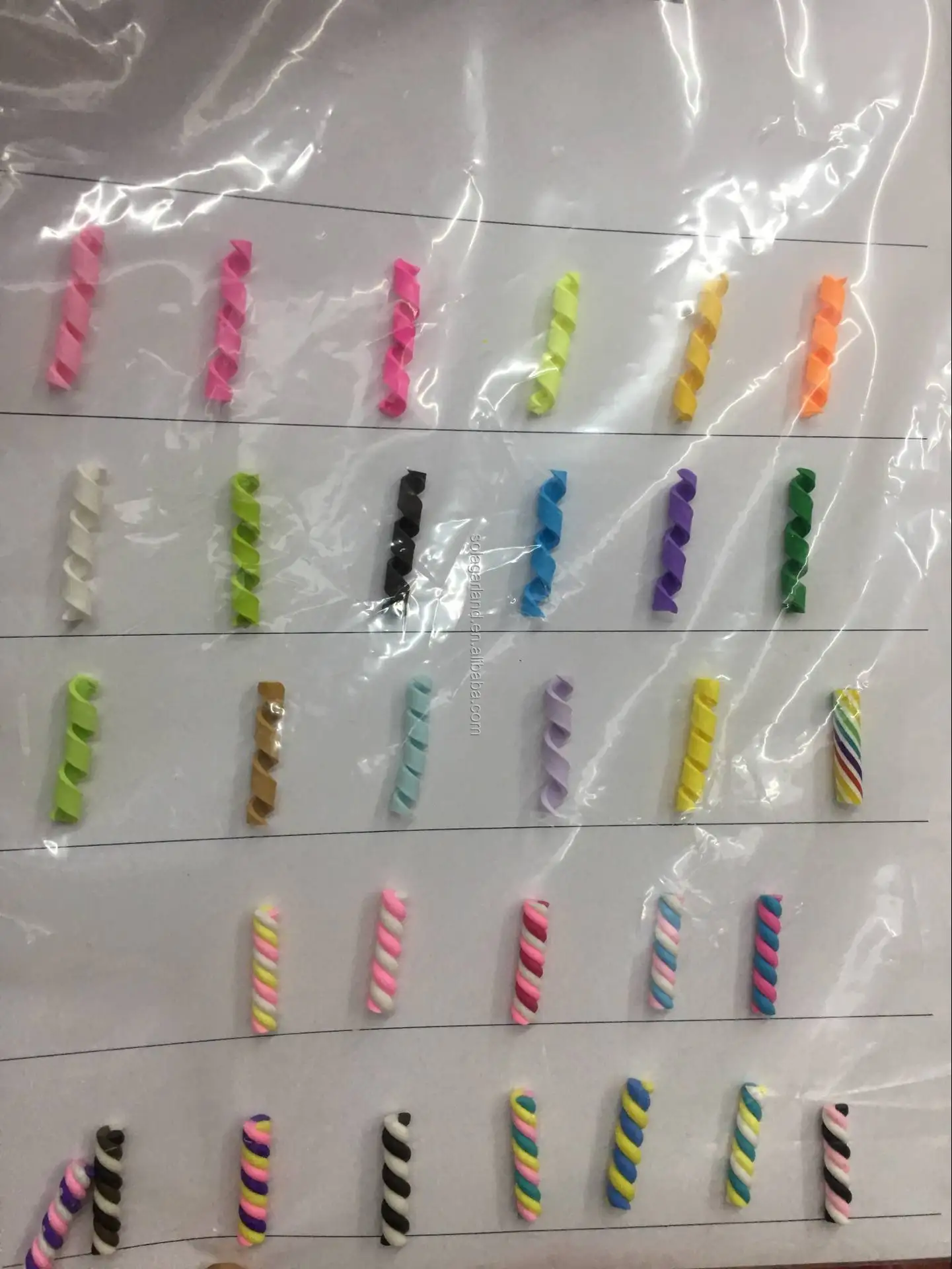 
Kawaii Polymer Clay Spiral Candy Cane Colors Spiral Lollipop Candy DIY Decoration Scrapbooking DIY 