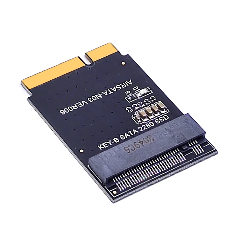 M.2 Key B+M SATA SSD 24Pin adapter Card Compatible for SSD of 2012 Year Mac Air (Only Fit 2280 M.2)