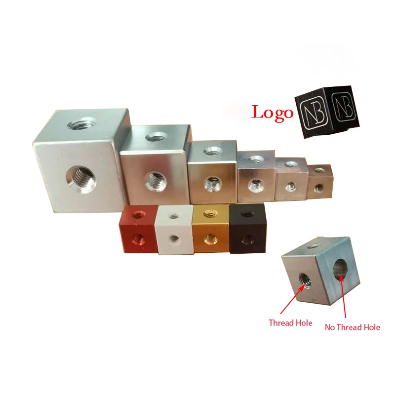 Factory supply Fixing Block Aluminum Alloy Multifunctional Connector M3-M10 Six-Sided Hex Nut Thread Plate CNC Parts