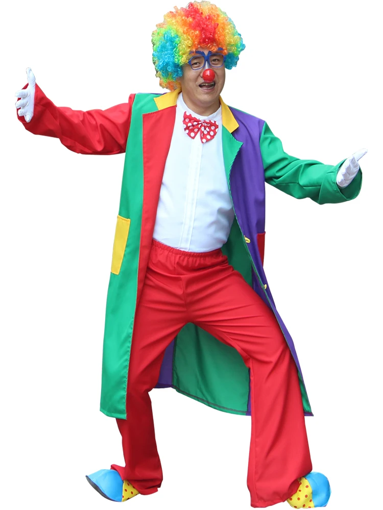  Halloween clown mask Cosplay costume adult hat nose man polyester material new