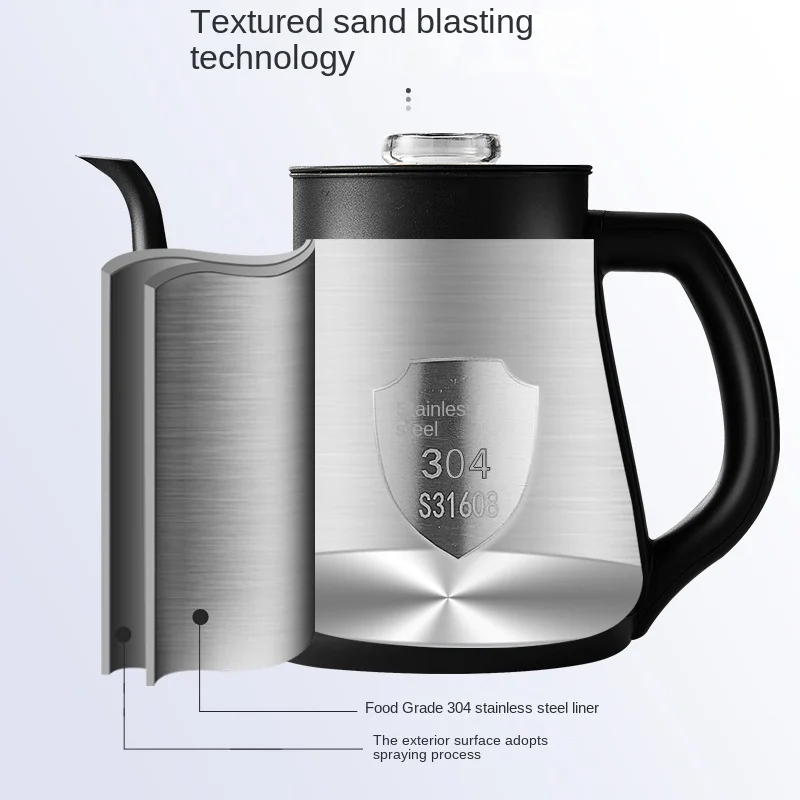 Digital Control 1L Stainless Steel Electric Tea Pot Kettle Factory Price for Household and Hotel Use Glass Tea/Coffee Pouring