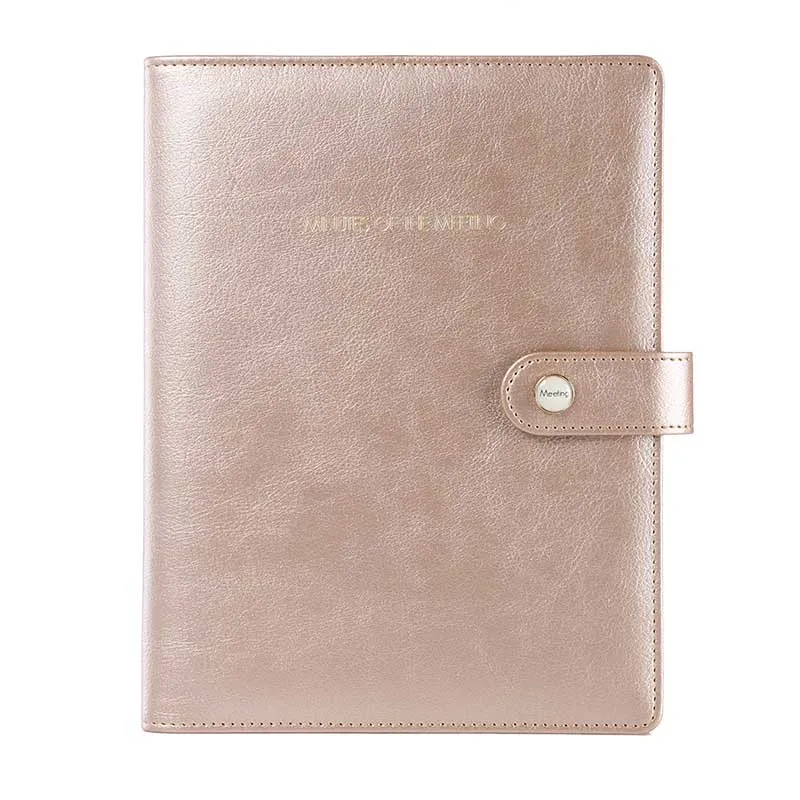 Customized PU leather Organizer pouch 6 ring flipchart binder Organizer A6 Cash Binder Agenda Binder in Notebook