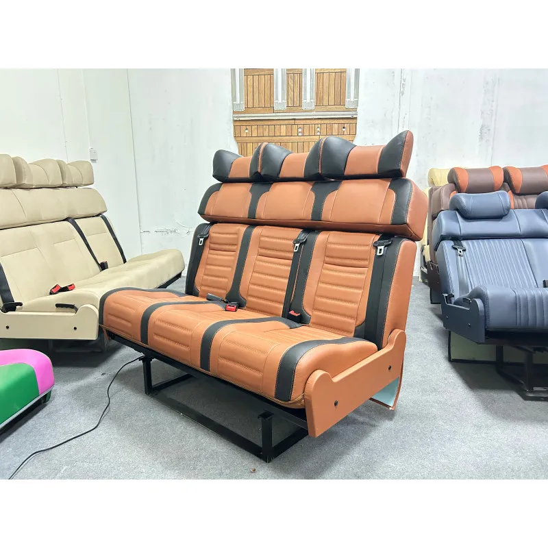 New Design Manufacturer VIP Custom Auto Interior & Accessories 3 Person Sofa Bed Seat Leather Car Interior Seat City Bus Seat