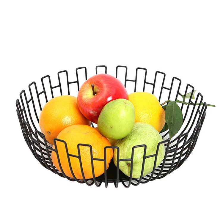 Multifunctional Modern Decorative High Creative Metal Handle Vegetable and Fruit Basket