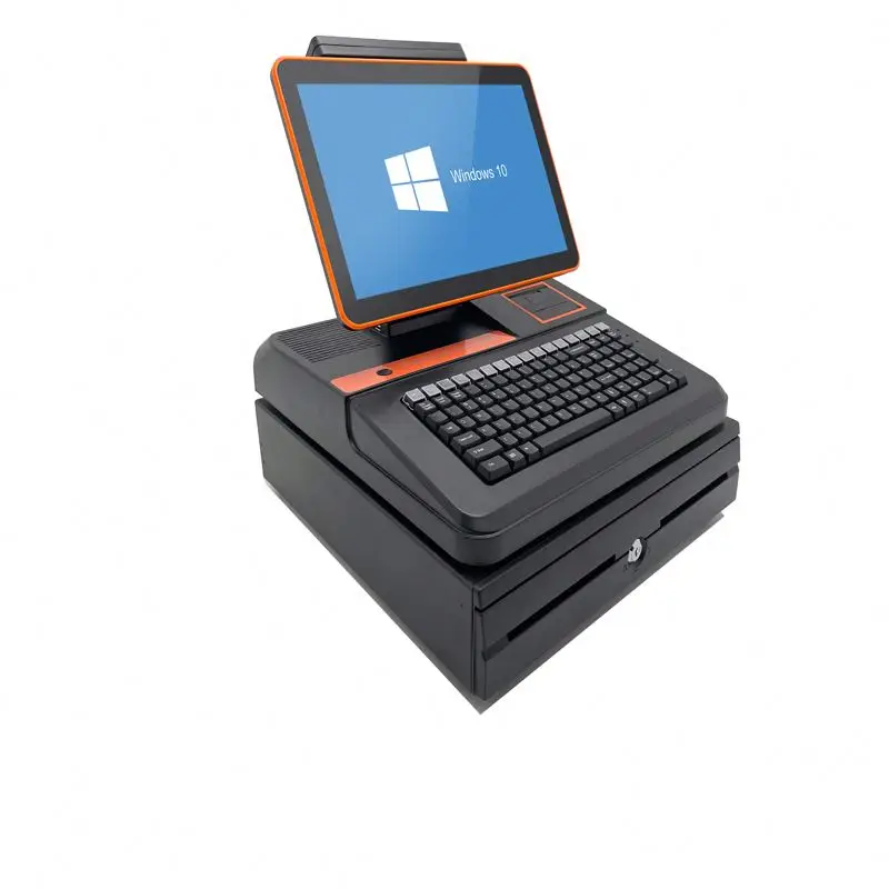 POS-машина Windows 7/10 с емкостным сенсорным экраном кассовый аппарат все в одном ПК POS-система для супермаркета