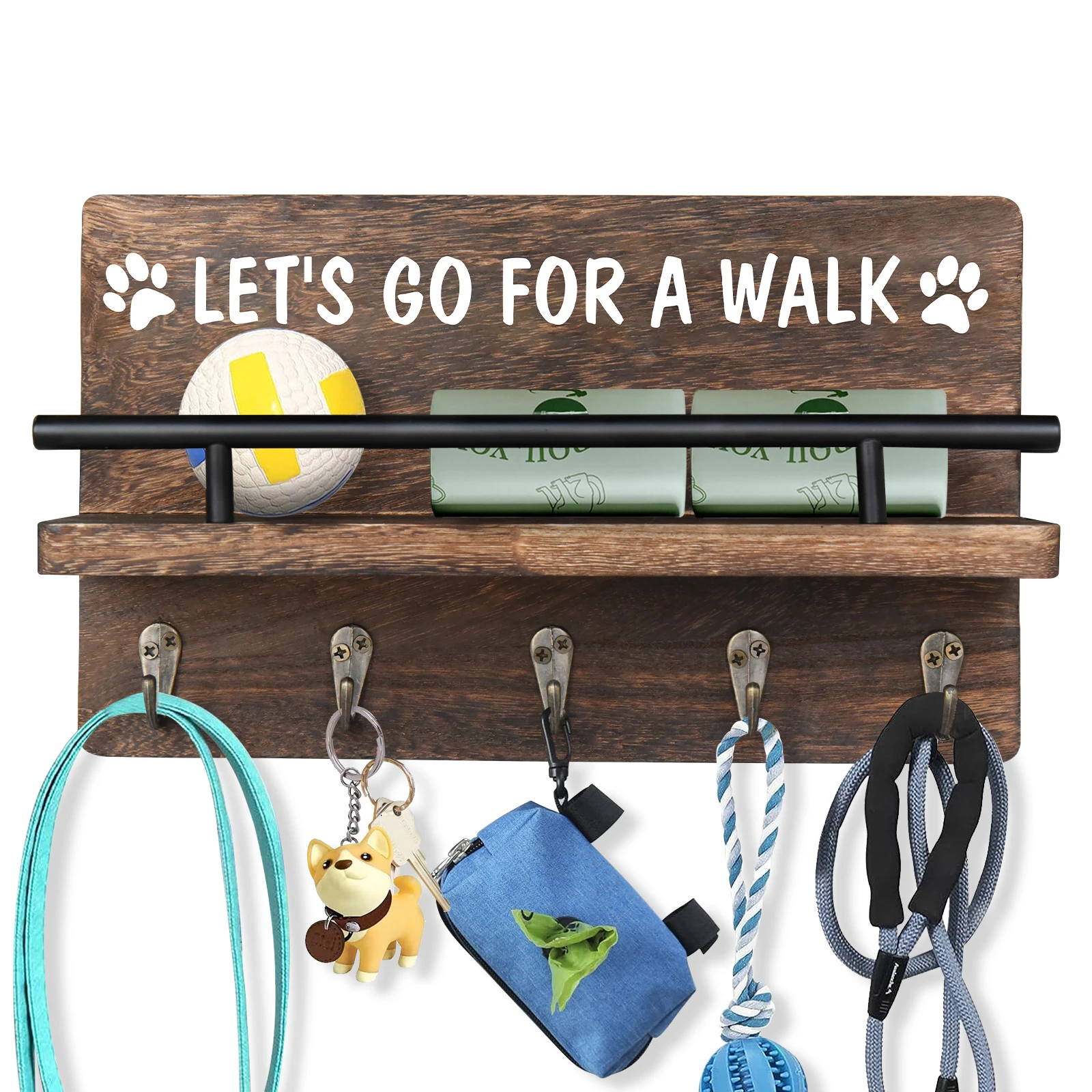 White MDF Wooden Floating Wall Mounted Shelf with Hooks Good Price Home Decor for Kitchen Bathroom Garage Metal Plastic Material