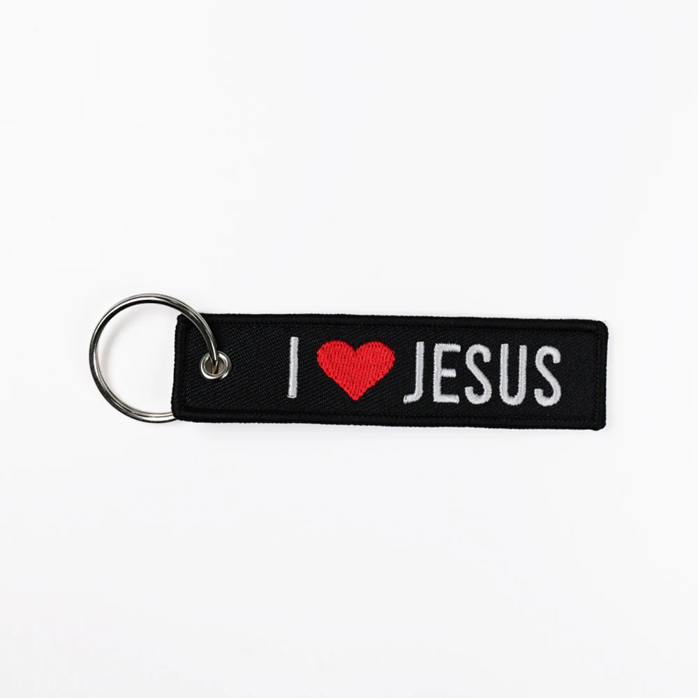 Новый Дизайн Пользовательский логотип я люблю Jesus брелок