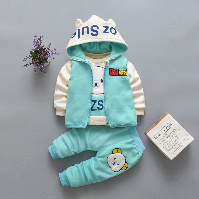 2022 Baby Clothing Sets Autumn Winter Toddler Baby Girls Clothing 3 Pcs/set Boys Clothes