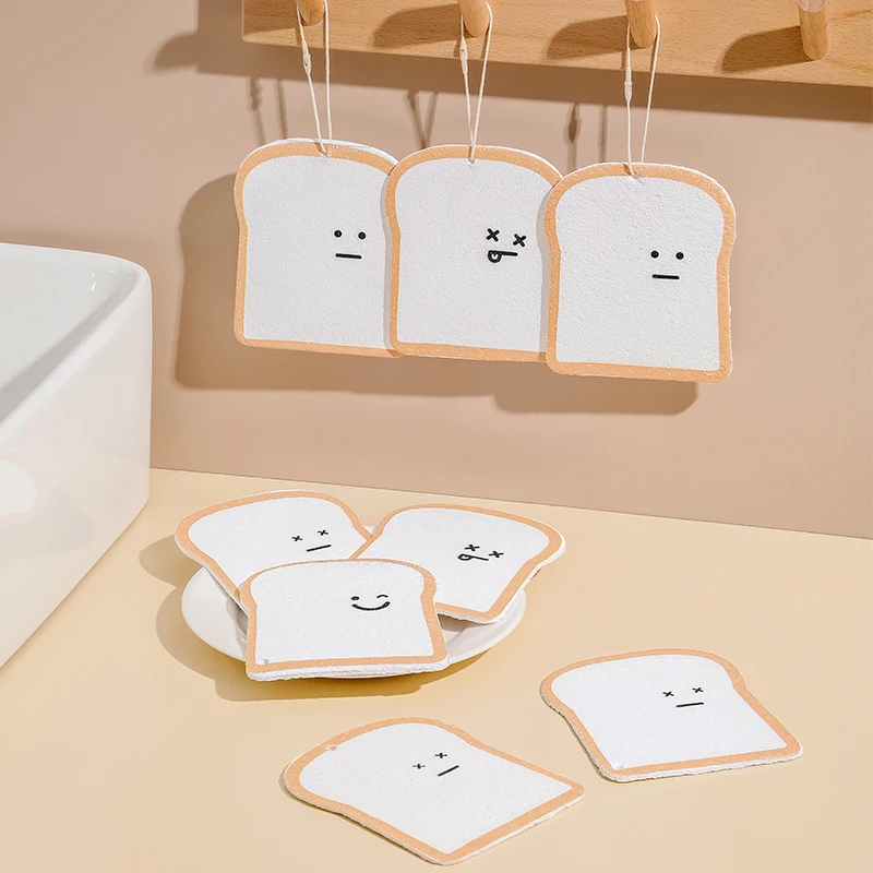 Non Scratch Scrub Sink Sponges Wood Pulp Fiber Cute Kitchen Cellulose Dish Sponges Reusable Cleaning Sponges for Kitchen