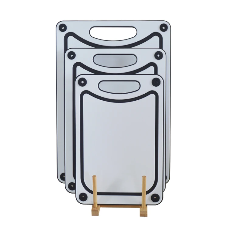 Wholesale 3 Pieces Large Plastic Chopping Board Food Grade Multi-Size Kitchen Rpp Cutting Board With Hole