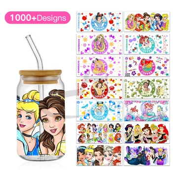 16oz glasses uv dtf film sticker cold transfer tumbler wrap uv DTF sticker transfer