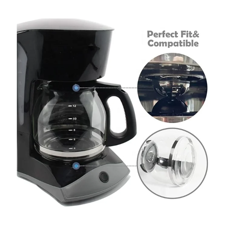 Factory supply Drip pot 12 Cup glass carafe Coffee pot Compatible with Oster coffee accessories replacement glass jugs