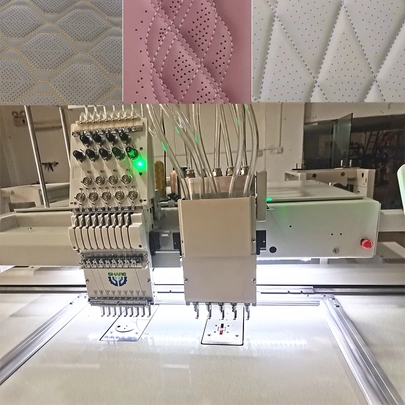 auto industrial shoe leather seat punching sewing machine