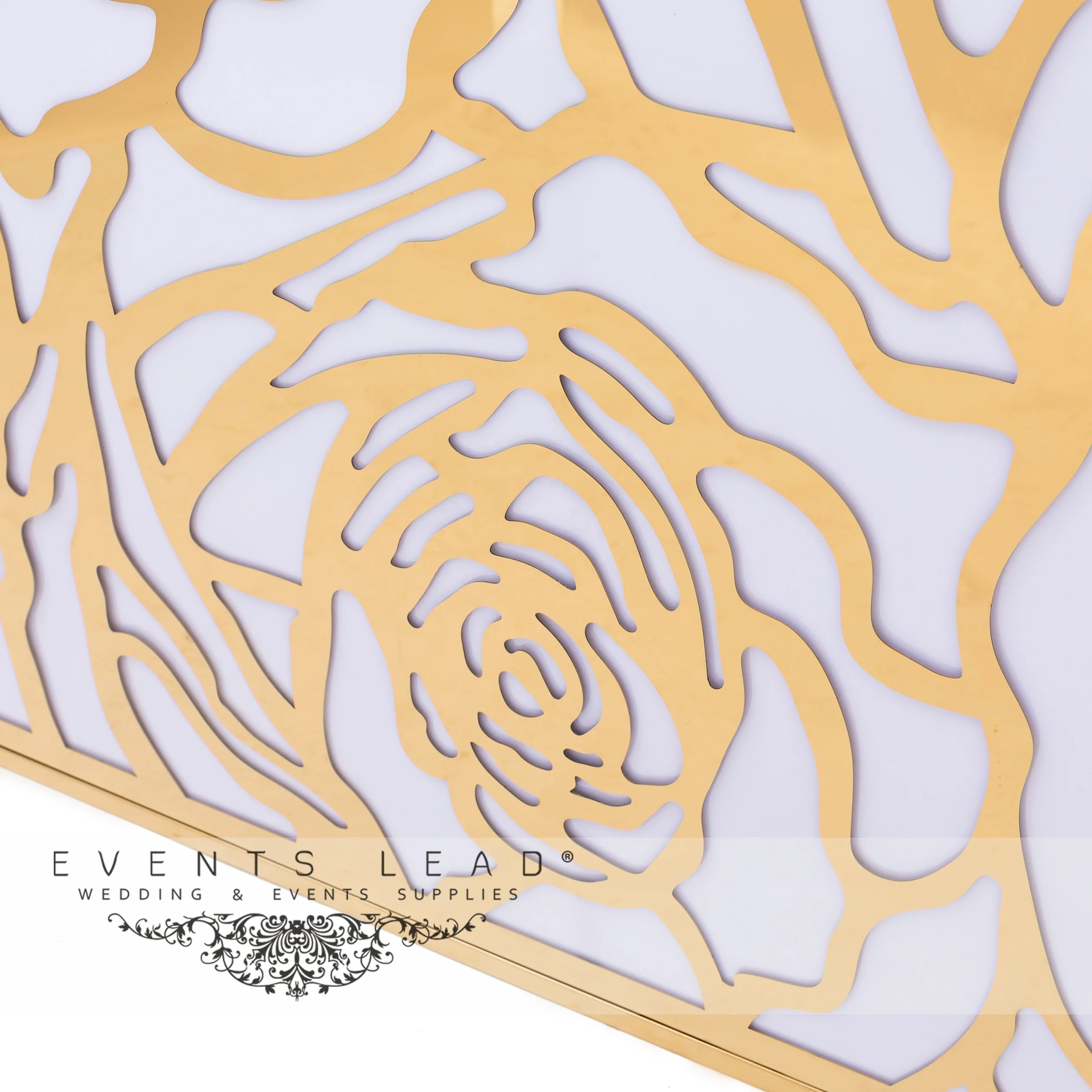 Foldable gold stainless steel flower pattern bar tables cheap outdoor bar counter for home