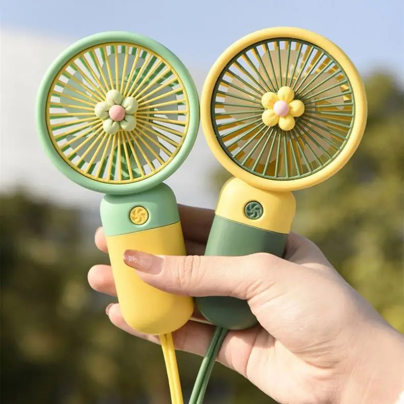 Party Gift summer desktop outdoor portable fan USB charging mini handheld fan children kids handheld rechargeable pocket fan