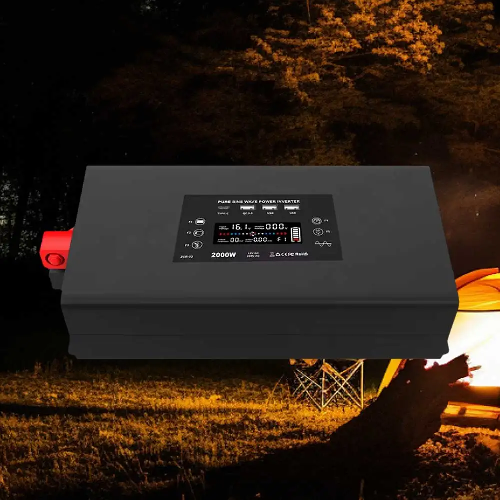 OSWELL 2000W 24V/48V 230VAC Power Supply Inversor Converter Transformer Pure Sine  Solar Inverter