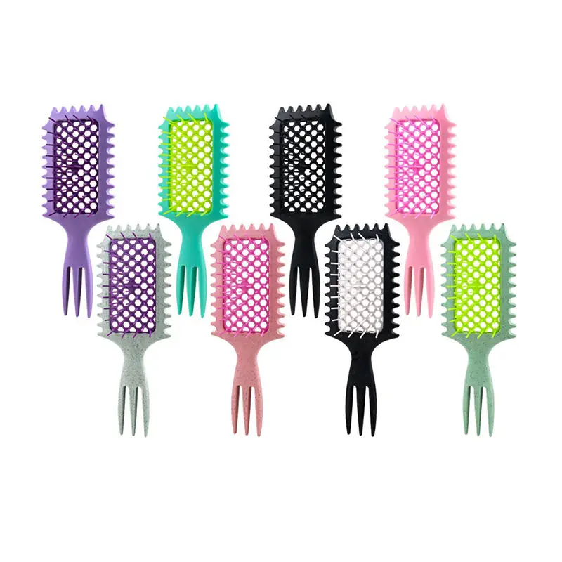 Wholesale Wheat Straw Air Cushion Combs For Hair Extension Curl Defining Brush Curly Hair Styling Detangling Brush For Women Men
