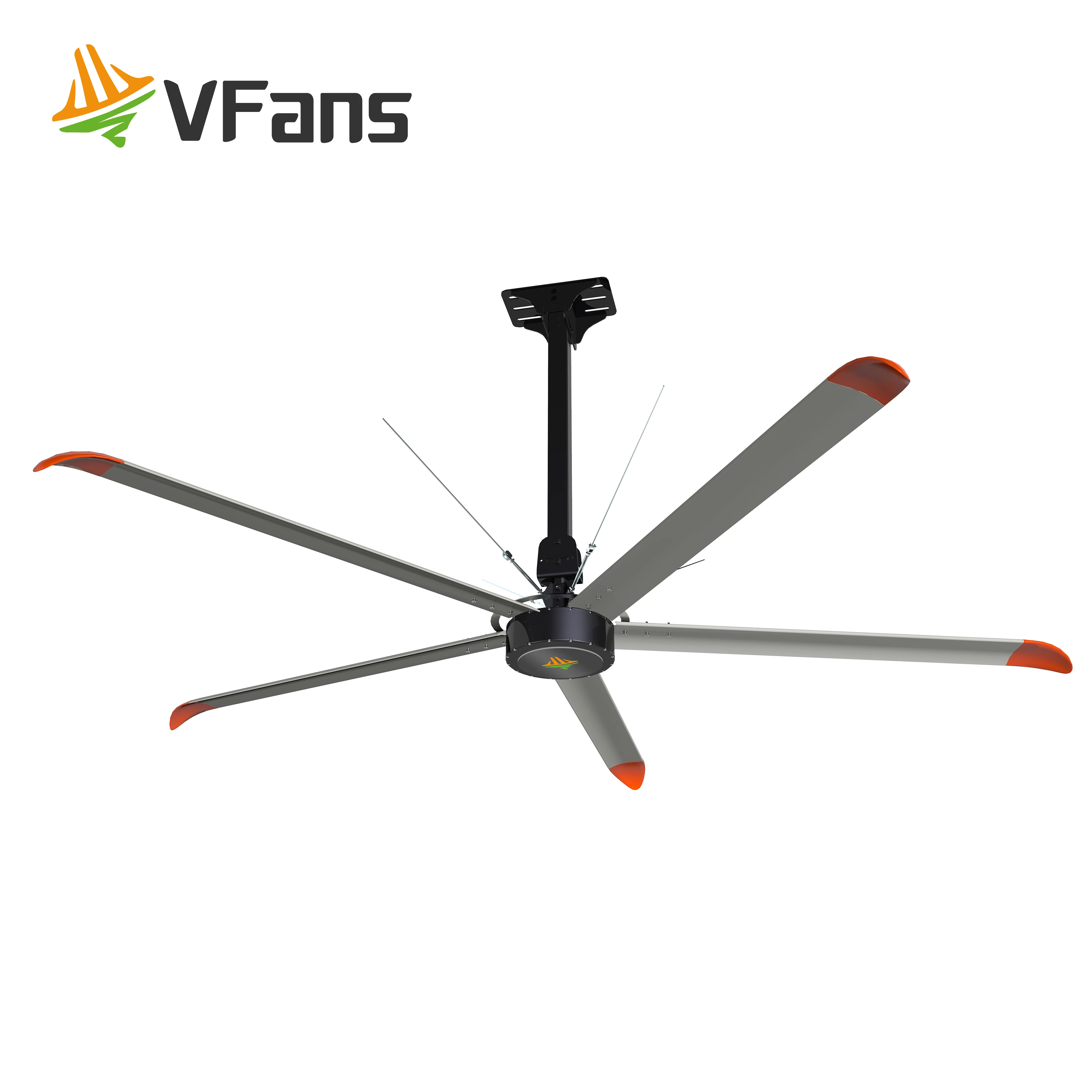 Industrial 11-17ft ceiling fan 5  Aluminum Blades 220v ceiling fan for School canteen