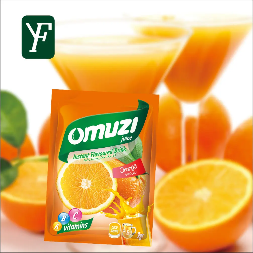 Instant Fruit Flavored Drink Powder Orange taste flavored 9g  juice powder