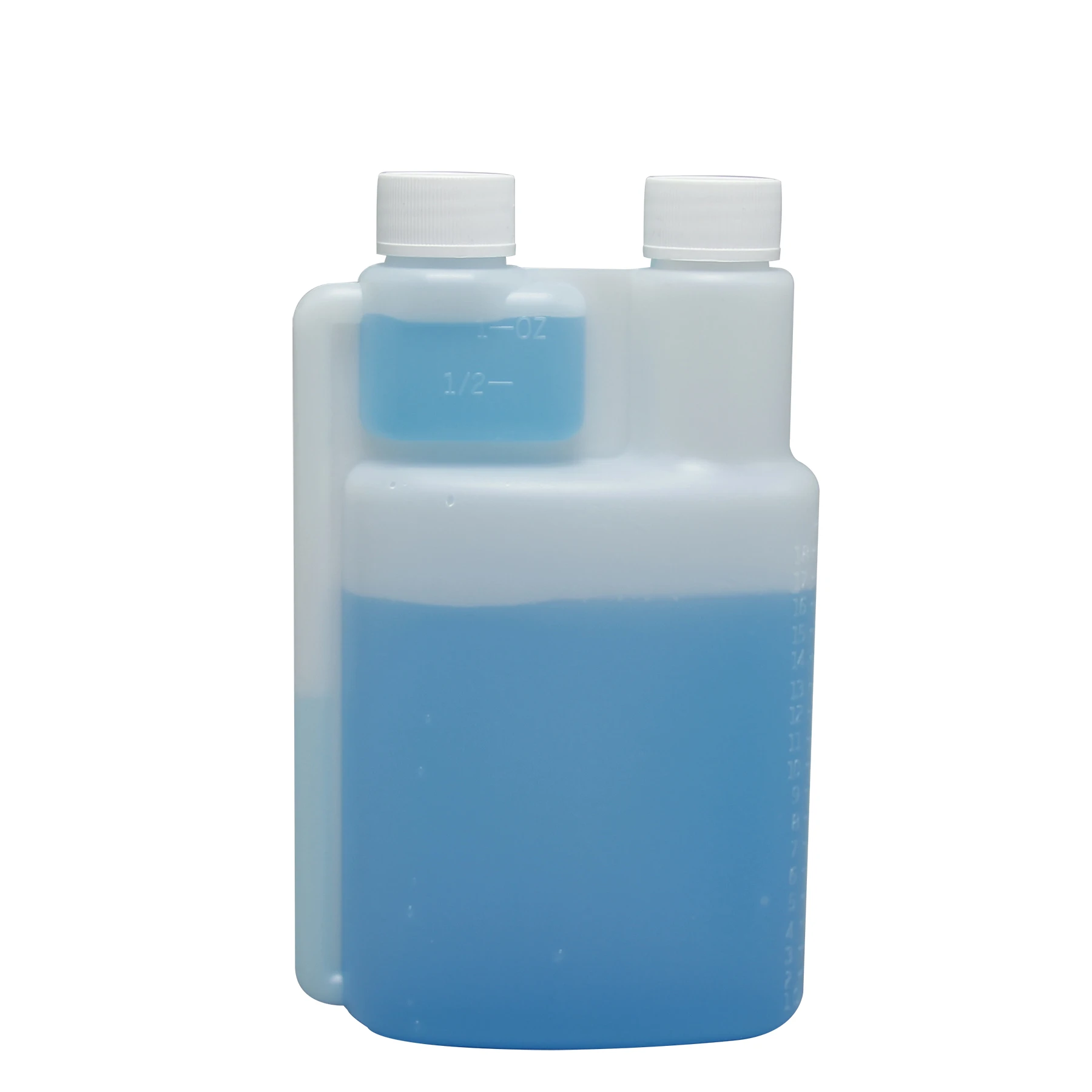 600ml Hdpe Dosing Measuring Double Chamber Plastic Bettix Twin Neck Bottle With Two Screw Cap