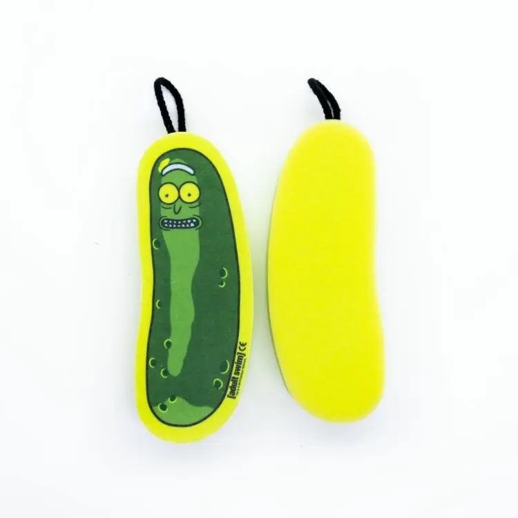 Cartoon Printed Cucumber Shaped Cleaning Sponge For Household Kitchen Cleaning Sponge