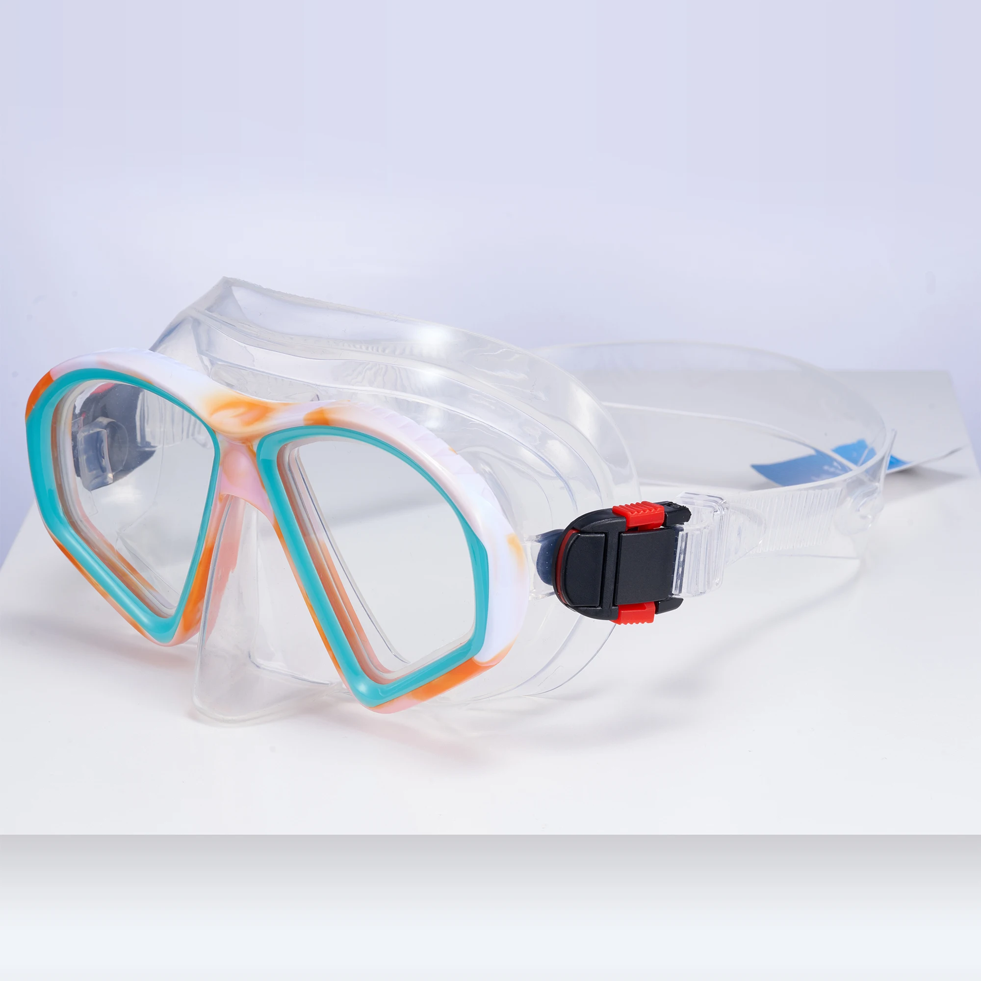 New Design Replaceable Lenses Tempered Glass Diving Mask Anti Leak Silicone Gasket Two Window Adult Scuba Diving Mask