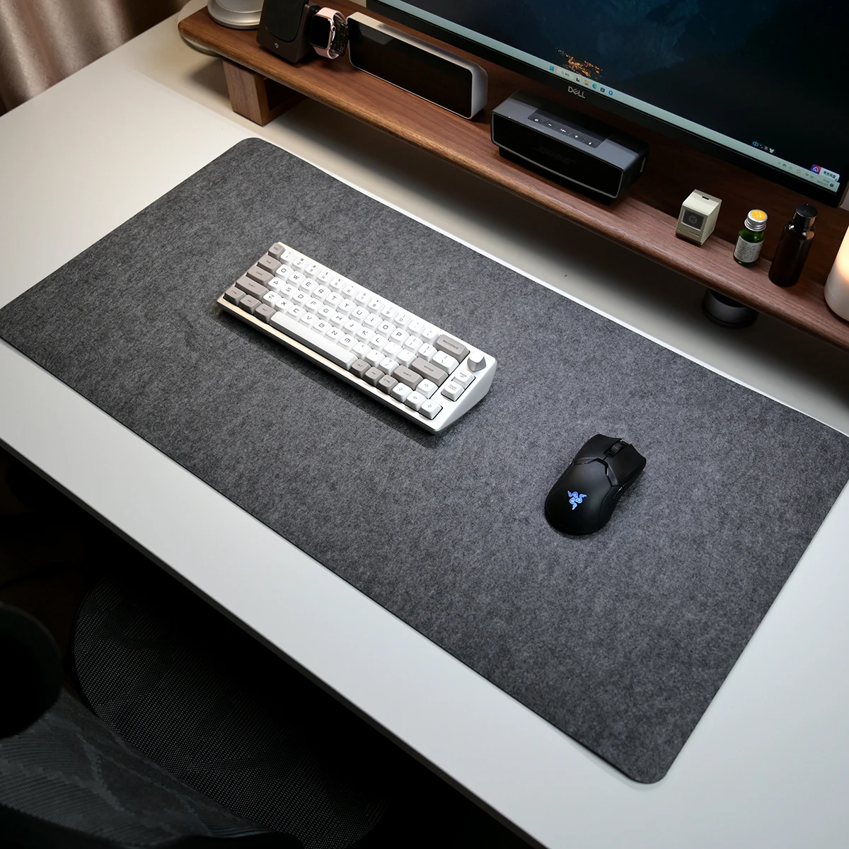 Large Felt Desk Pad Computer Mat for Desk  Felt Mouse Pad and Keyboard Mat |Desk Protector for Office Felt Desk Mat
