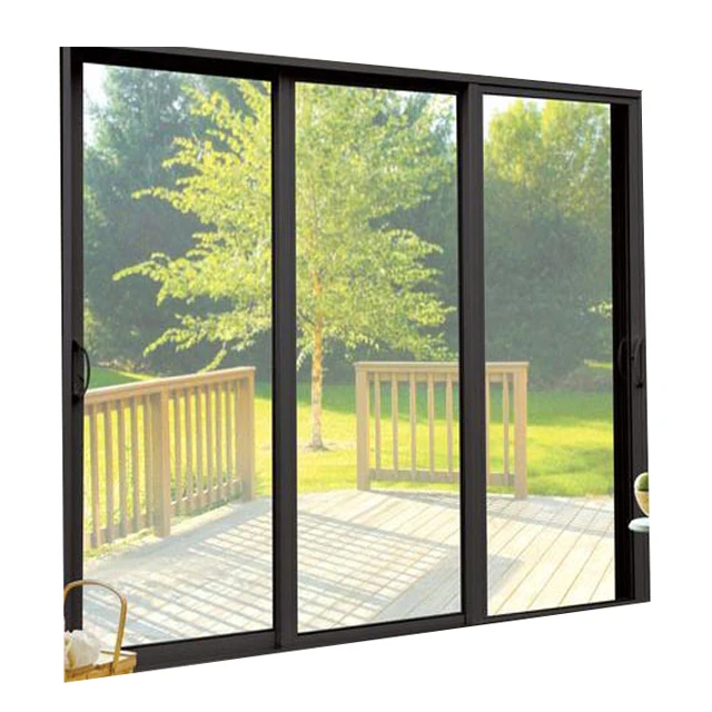 Anti Theft Aluminium Grill Double Front Doors Multi Track With Modern Fire Rated Glazed Aluminum Door Sliding Gate Design