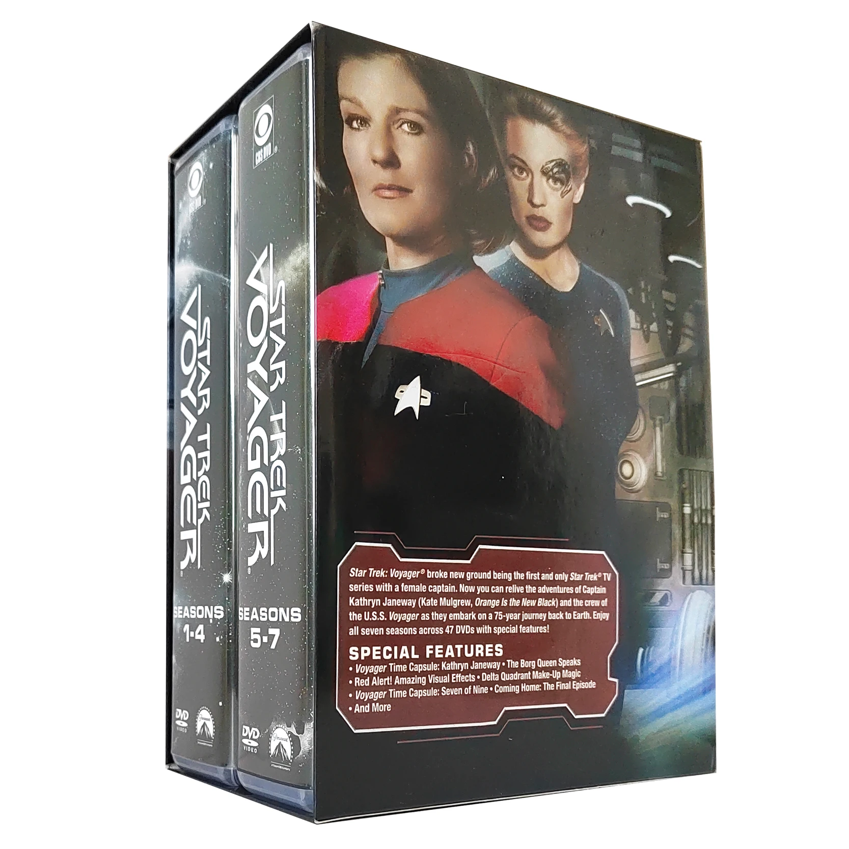 Star Trek Voyager полная серия 47 дисков оптовая продажа от фабрики DVD-фильмы сериалы мультфильмы Регион 1/регион 2 DVD бесплатная доставка